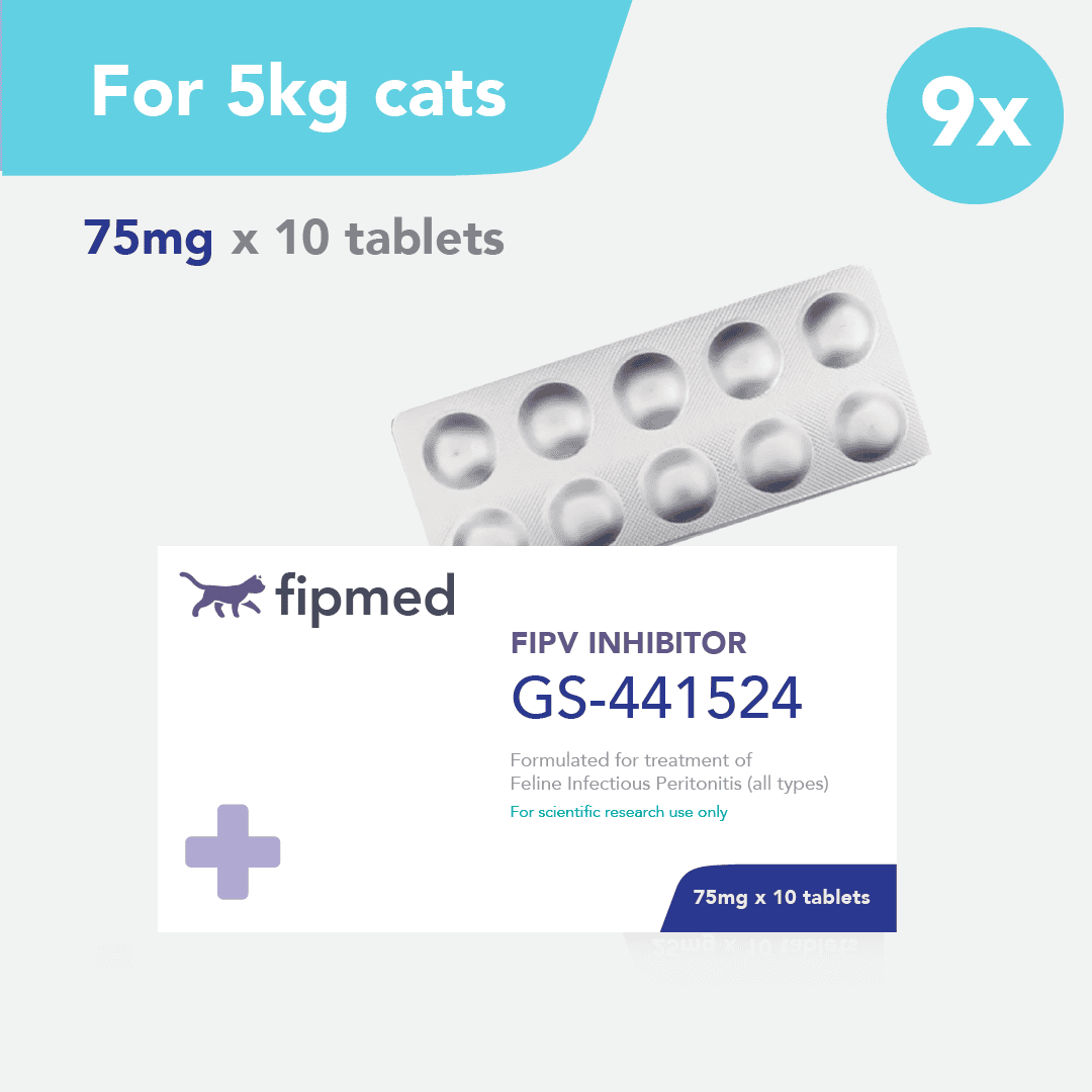 9x Strips FipMed Tablets x 10 jours (pour les chats de 5kg) - FipMed